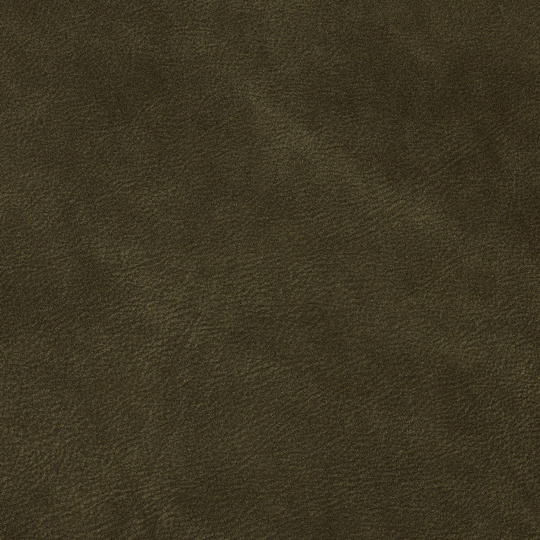 Close-up of cordoba suede fabric in army green with soft, textured nap