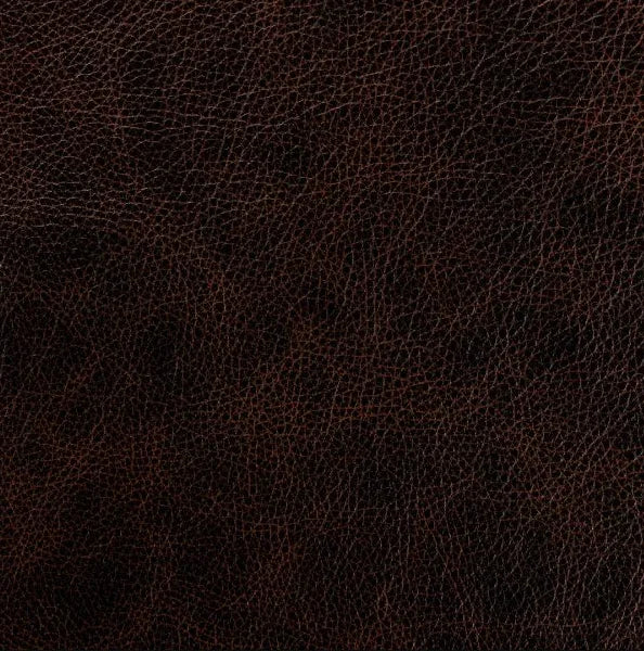 Close-up of rich brown textured leather pattern from Asher Leather