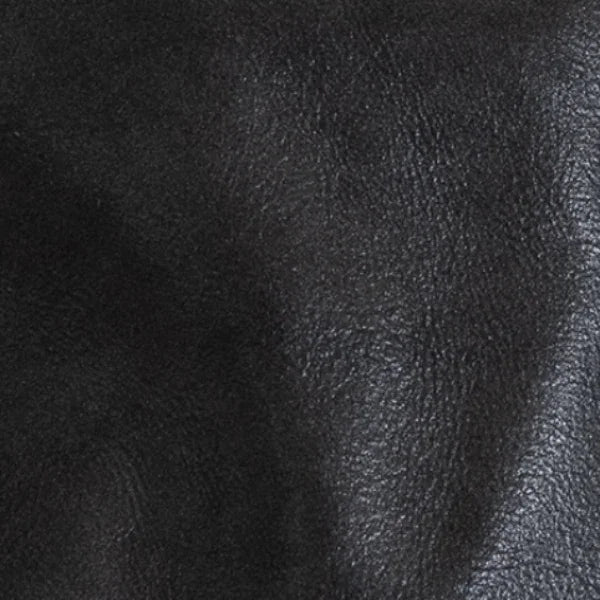 Close-up of black anthracite leather texture from Asher Leather collection